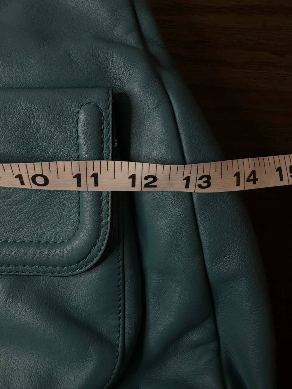 Coach Teal Leather Hobo with Front Buckle Pocket